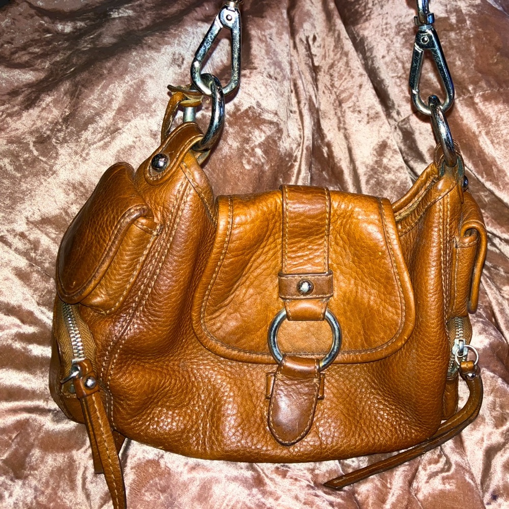 pebble leather shoulder purse